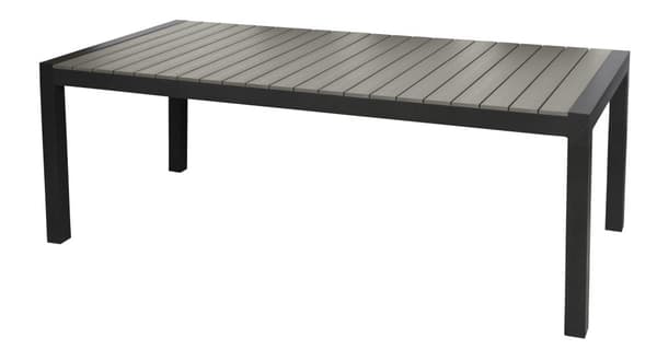 Garp havebord, inkl. 2 tillægsplader 223-343 cm sort/grå.