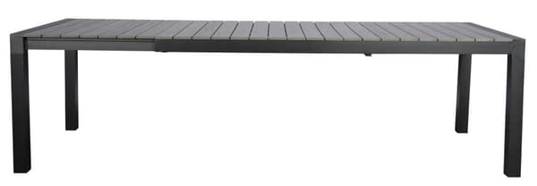 Ferl trädgårdsbord, inkl. 1 tilläggsskiva L 205/275 cm svart/grå.