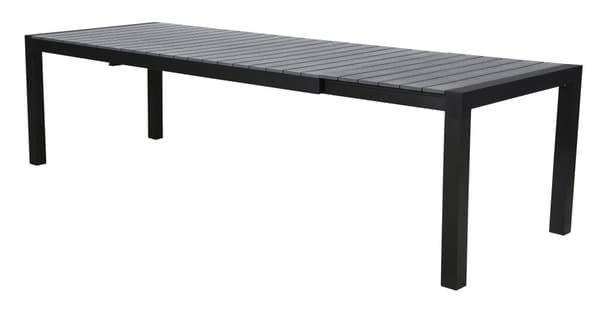 Ferl trädgårdsbord, inkl. 1 tilläggsskiva L 205/275 cm svart/grå.