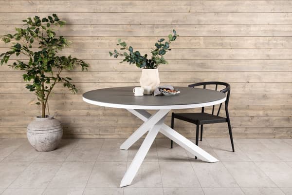 Copacabana havebord Ø140cm hvid,grå.