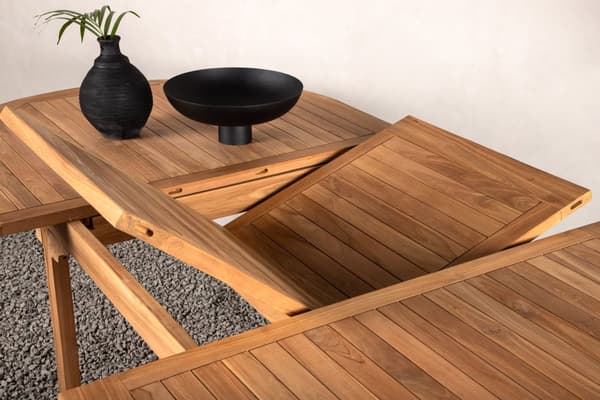 Kenya hagebord inkl. tilleggsplate 180, 240 cm natur .