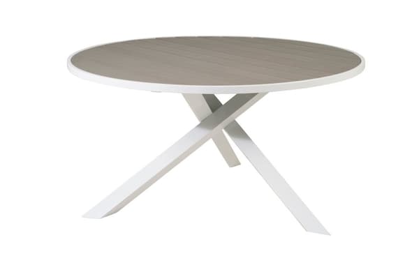 Parma hagebord Ø140cm hvit, grå.
