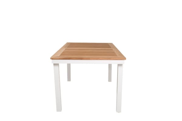 Panama hagebord inkl. tilleggsplate 160, 240 cm hvit, natur .