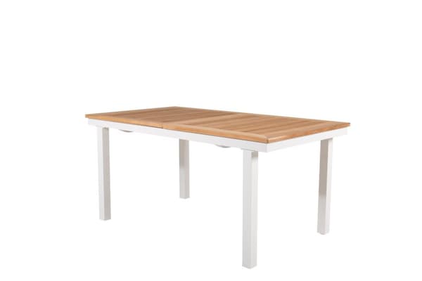 Panama hagebord inkl. tilleggsplate 160, 240 cm hvit, natur .