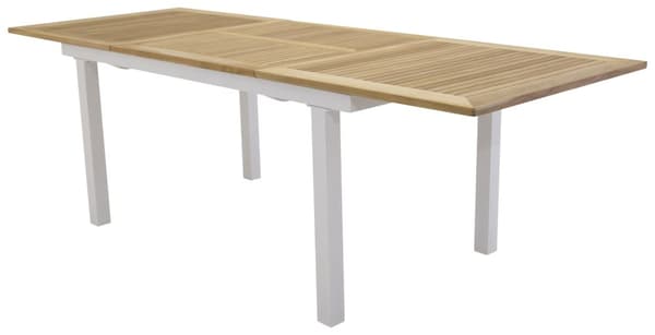 Panama hagebord inkl. tilleggsplate 224, 324 cm hvit, natur .