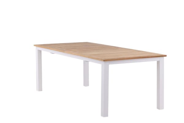 Panama hagebord inkl. tilleggsplate 224, 324 cm hvit, natur .