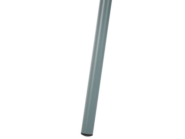 Havebord i Blå Metal 160 x 90 cm med Hul til Parasol Moderne Udendørs Lang Oval Bordplade Minimalistisk Terrasse Altan Indretning