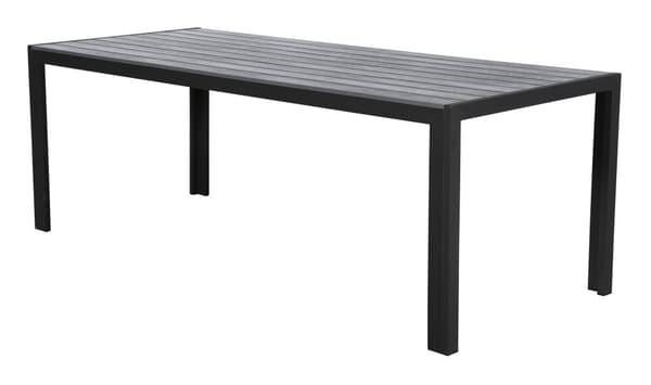 Fall hagebord, 205 cm svart/grå.