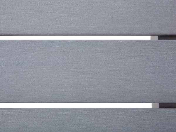 Havebord Lysegrå Anodiseret Aluminium Plastik 100 x 42 x 50 cm Udendørs Rektangulær Havespisebord Nonwood Vedligeholdelsesfrit til Terrasse