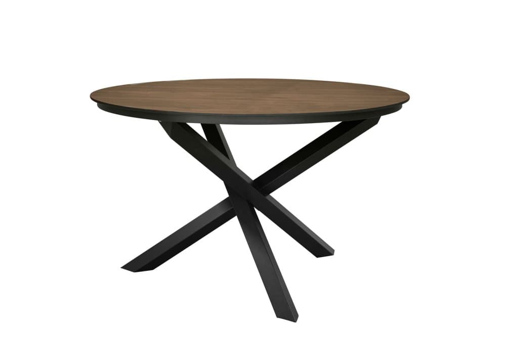 Llama trädgårdsbord Ø120cm svart,brun.