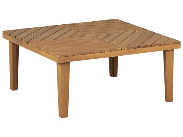 Sohvapöytä vaalea 70 x 29 x 70 cm akaasia neliö sisäkäyttöön ulkokäyttöön moderni boho