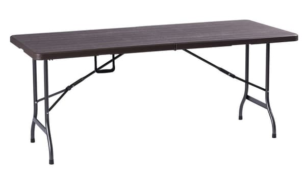 Campingbord - Fällbord - 180x75x72 cm - brunt