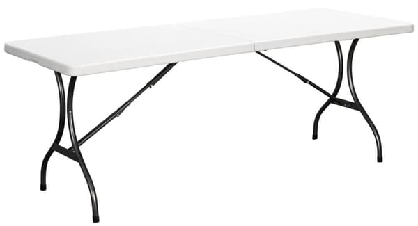 Campingbord - Fällbord - 240x70x74 cm - vitt