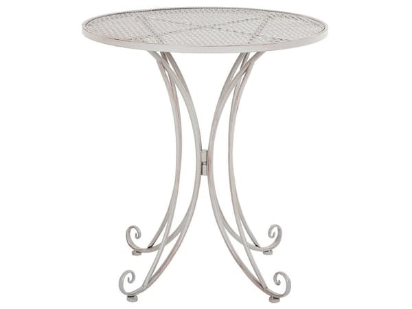Hagebord Grå Metall Rund Balkong Terrasse Hage Romantisk