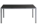 Miniatyrbilde 4 av 6: Hage Spisebord Svart 160 x 90 cm Herdet Glassplate Grå Aluminiumsramme