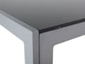 Miniatyrbilde 5 av 6: Hage Spisebord Svart 160 x 90 cm Herdet Glassplate Grå Aluminiumsramme