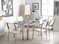 Miniatyrbilde 6 av 10: Hagebord Svart Sølv 180 x 90 x 74 cm Bordplate i granitt Rustfritt stål 6 personer Hagemøbler Spisebord