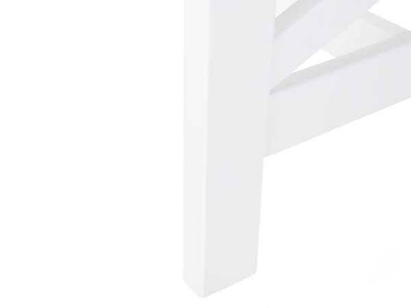 Hagesalongbord Hvit Akasietre Rektangulært 100 x 55 cm Værbestandig Moderne Skandinavisk