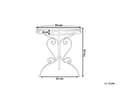 Miniatyrbilde 3 av 10: Terrassebord Rosa Pulverlakkert Metallramme 74 x 70 cm Moderne Retro Flettet Rør med Scrollwork Aksent til Terrasse og Hage Italiensk Dekor