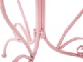 Miniatyrbilde 9 av 10: Terrassebord Rosa Pulverlakkert Metallramme 74 x 70 cm Moderne Retro Flettet Rør med Scrollwork Aksent til Terrasse og Hage Italiensk Dekor