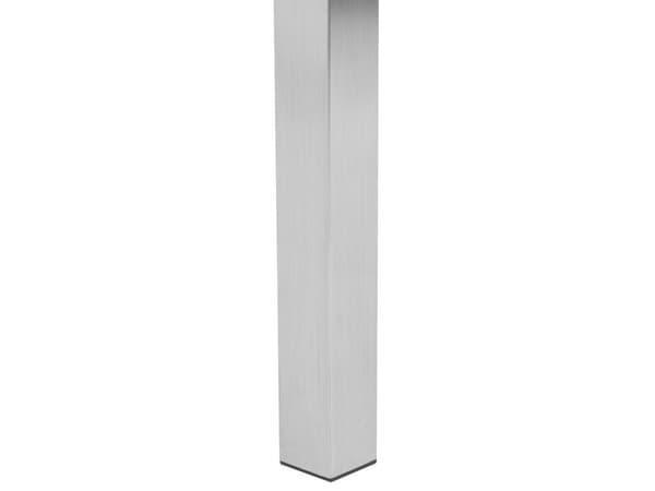 Hagebord Svart Sølv 180 x 90 x 74 cm Bordplate i granitt Rustfritt stål 6 personer Hagemøbler Spisebord