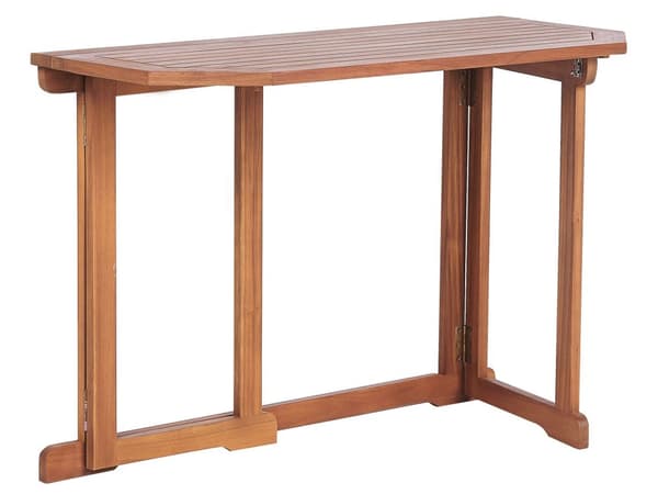 Balkongbord Akasietre 110 x 47 cm Sammenleggbart og Justerbart Lite Uteplass Værbestandig