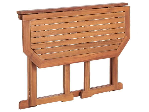 Balkongbord Akasietre 110 x 47 cm Sammenleggbart og Justerbart Lite Uteplass Værbestandig