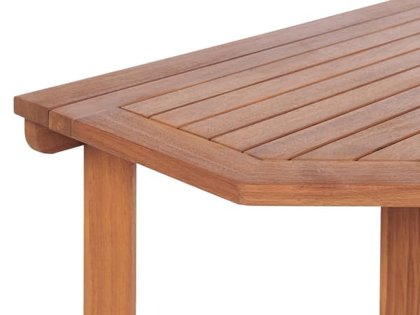 Balkongbord Akasietre 110 x 47 cm Sammenleggbart og Justerbart Lite Uteplass Værbestandig