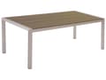 Miniatyrbilde 1 av 6: Hagespisebord Lyst Tre og Sølv Plasttre Aluminiumsramme for 6 personer 180 x 90 cm Moderne design