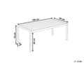 Miniatyrbilde 3 av 6: Spisebord Hvit Aluminiumsramme for 6 personer 180 x 90 cm Moderne Design