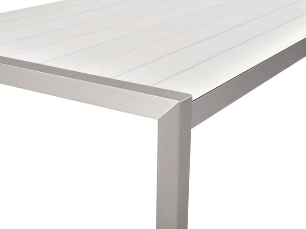 Spisebord Hvit Aluminiumsramme for 6 personer 180 x 90 cm Moderne Design
