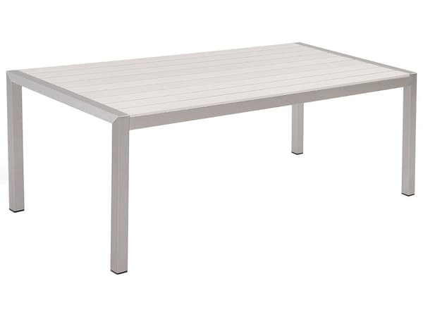 Spisebord Hvit Aluminiumsramme for 6 personer 180 x 90 cm Moderne Design