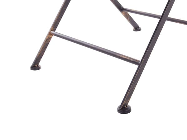 Hage Bistrosett Svart Jern Sammenleggbart Metall 70 x 70 cm Utendørs UV-bestandig Franks Retro Stil