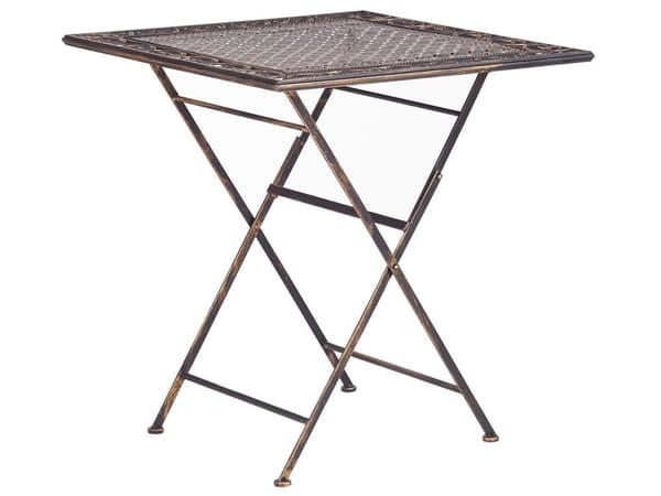 Hage Bistrosett Svart Jern Sammenleggbart Metall 70 x 70 cm Utendørs UV-bestandig Franks Retro Stil