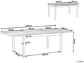 Miniatyrbilde 3 av 10: Hagebord Grå Aluminium 75 x 168 / 248 x 100 cm Uttrekkbar Utendørs Spisebord