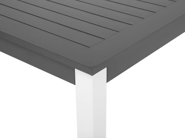 Hagebord Grå Aluminium 75 x 168 / 248 x 100 cm Uttrekkbar Utendørs Spisebord