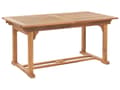 Miniatyrbilde 6 av 11: Spisebord Lys Akasietre 160/220 x 90 cm med Uttrekkbart Parasollhull Tradisjonelt Design