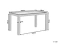 Miniatyrbilde 3 av 7: Utendørs spisebord Hvit 140 x 80 cm 6 personer Rektangulær form Minimalistisk stil Uteplass Hage Hagemøbler