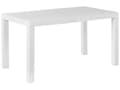 Miniatyrbilde 1 av 7: Utendørs spisebord Hvit 140 x 80 cm 6 personer Rektangulær form Minimalistisk stil Uteplass Hage Hagemøbler