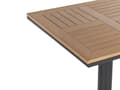 Miniatyrbilde 6 av 8: Hage bistro sofabord lyst tre firkantet plate 60x60 cm svart metallunderstell rustikk moderne