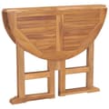 Miniatyrbild 5 av 7: vidaXL Hopfällbart trädgårdsbord Ø90x75 cm massiv teak