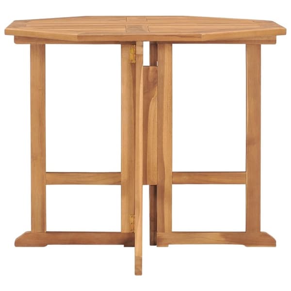 vidaXL Sammenleggbart hagebord 90x90x75 cm heltre teak