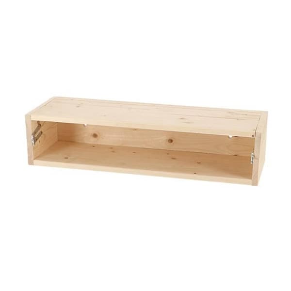 Esschert Design væghængt barbord med foldbar hylde str. S naturfarvet