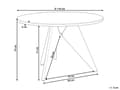 Miniatyrbillede 3 af 7: Have Spisebord Sort Aluminium Rundt ø 110cm Udendørs Moderne Design