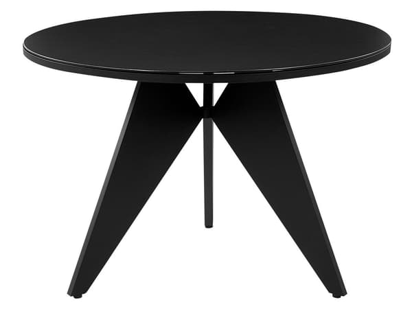 Have Spisebord Sort Aluminium Rundt ø 110cm Udendørs Moderne Design