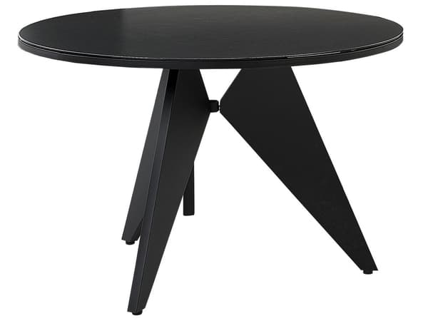 Have Spisebord Sort Aluminium Rundt ø 110cm Udendørs Moderne Design