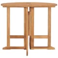 Miniatyrbillede 2 af 7: vidaXL foldbart havebord Ø90x75 cm massivt teaktræ