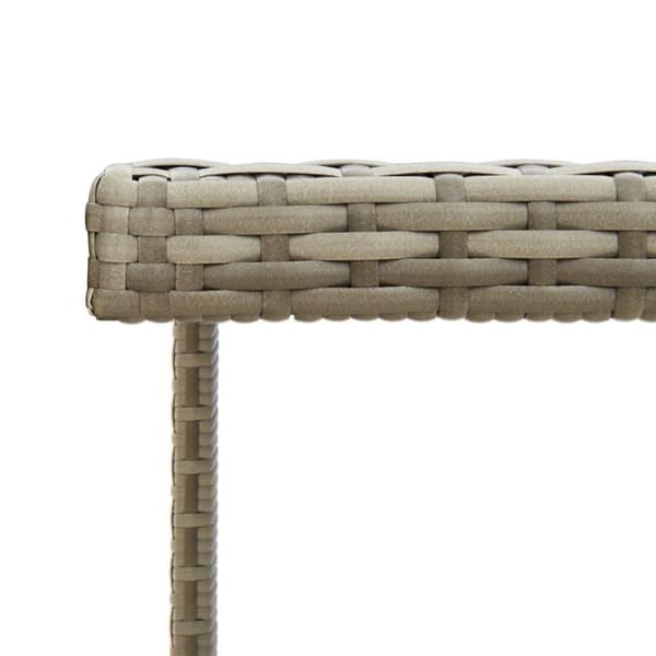 vidaXL havebord 109x107x74 cm polyrattan og glas grå