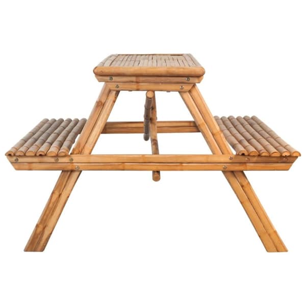 vidaXL picnicbord 115x115x81 cm bambus