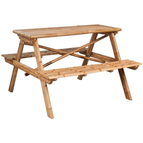 vidaXL picnicbord 115x115x81 cm bambus